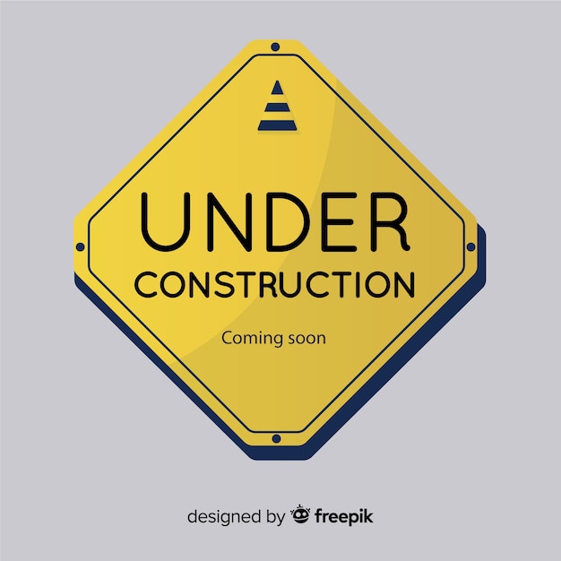 Flat under construction sign