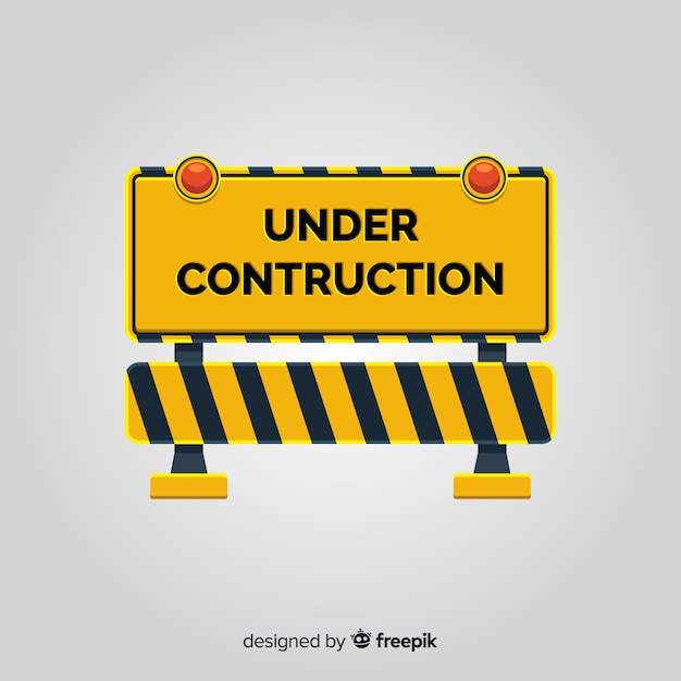 Flat under construction sign