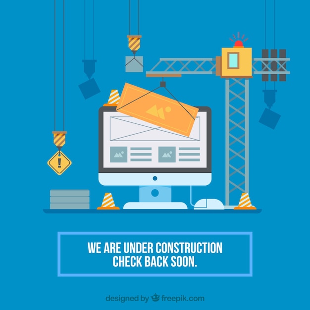 Free Vector flat under construction template