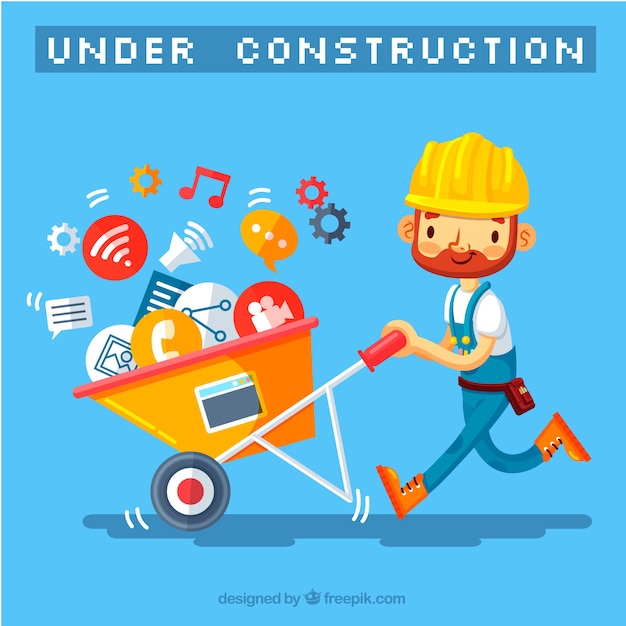 Flat under construction template