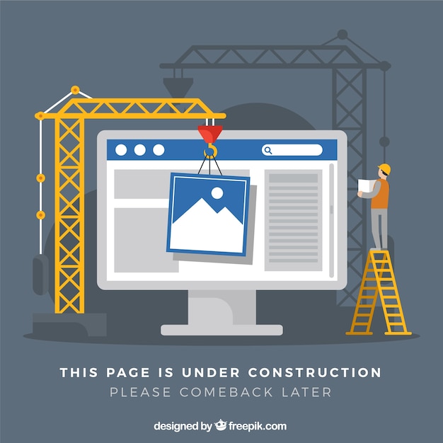 Free Vector flat under construction template