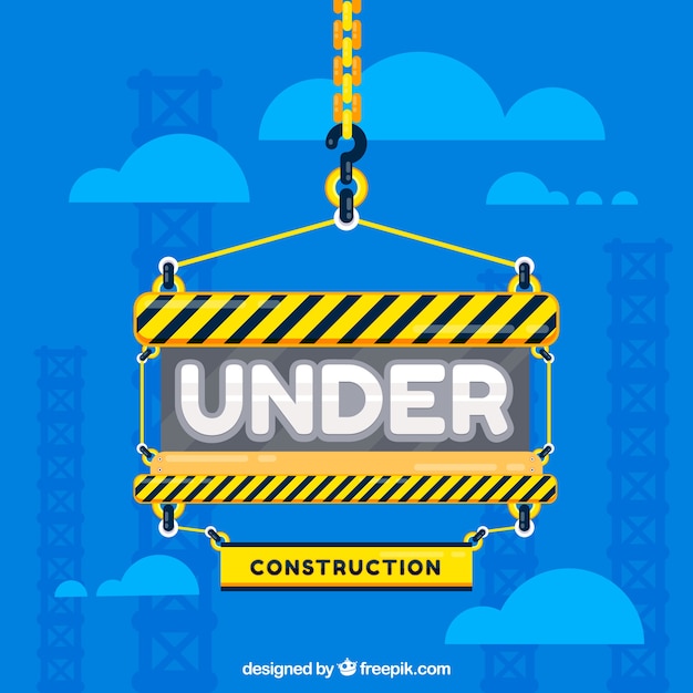 Free Vector flat under construction template