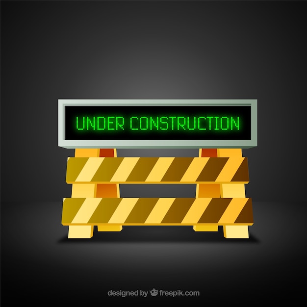 Free vector flat under construction template