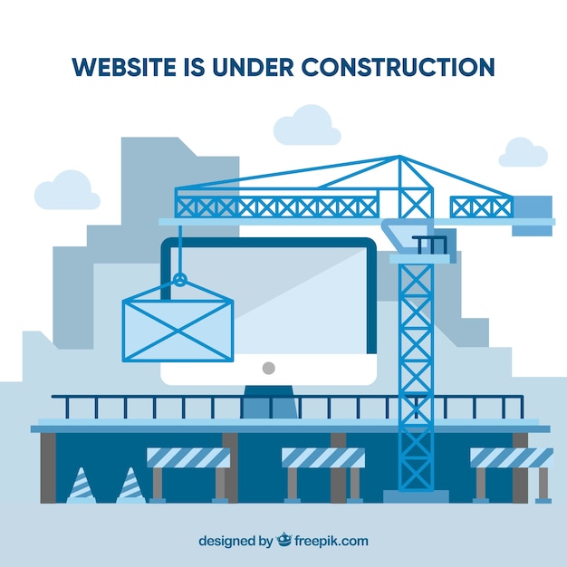 Free Vector flat under construction template