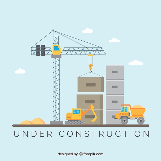 Free Vector flat under construction template