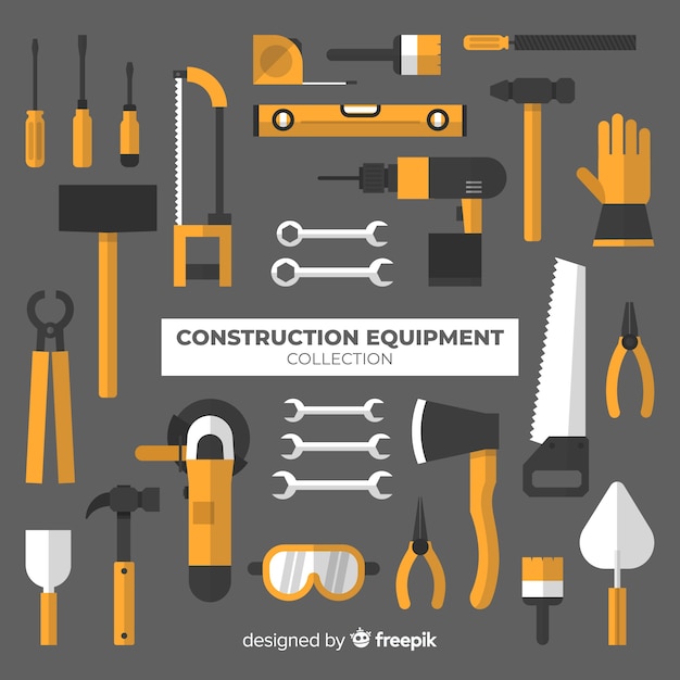 Flat construction tools collection