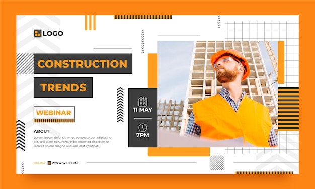 Flat construction webinar template