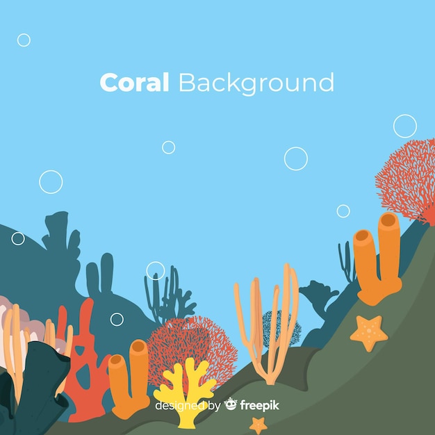  flat coral background