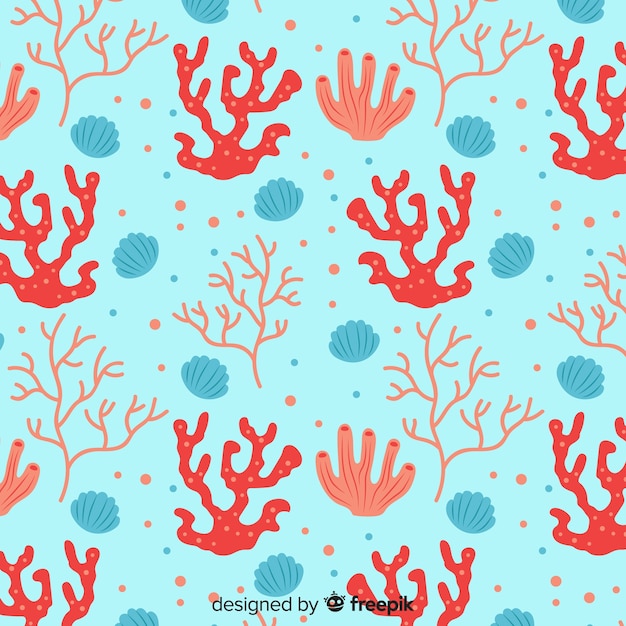 Flat coral pattern