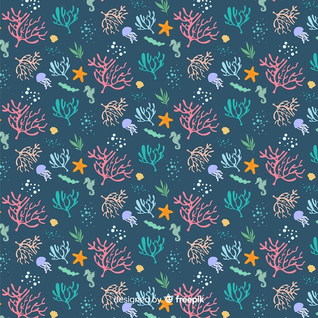 Flat coral pattern