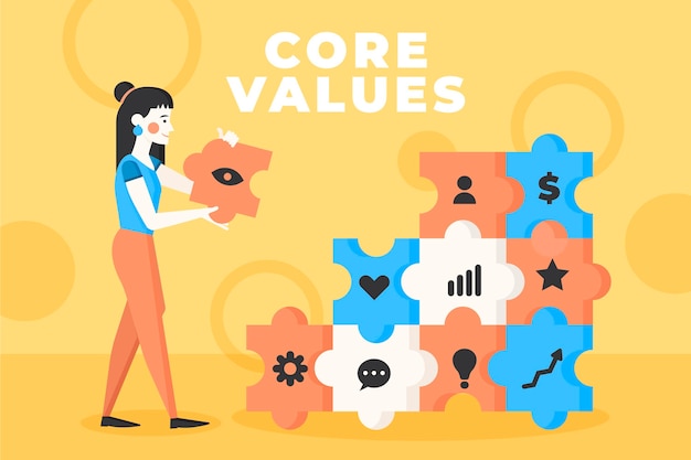 Free Vector flat core values background