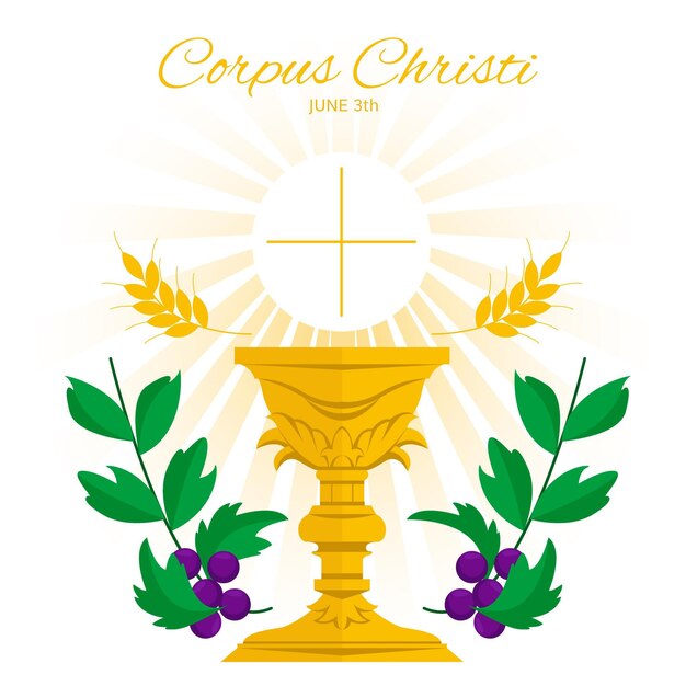 Flat corpus christi illustration