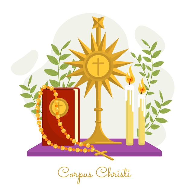 Flat corpus christi illustration