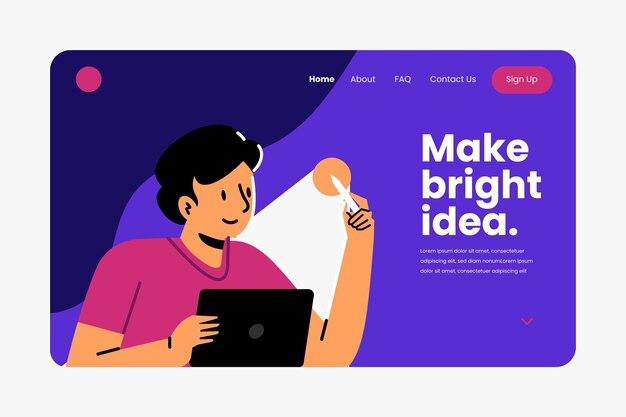 Flat creative solutions landing page