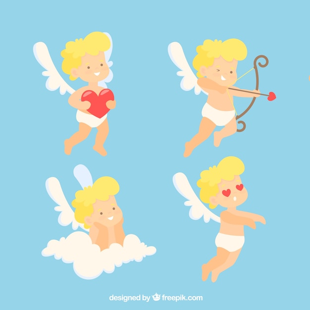 Flat cupid character collection