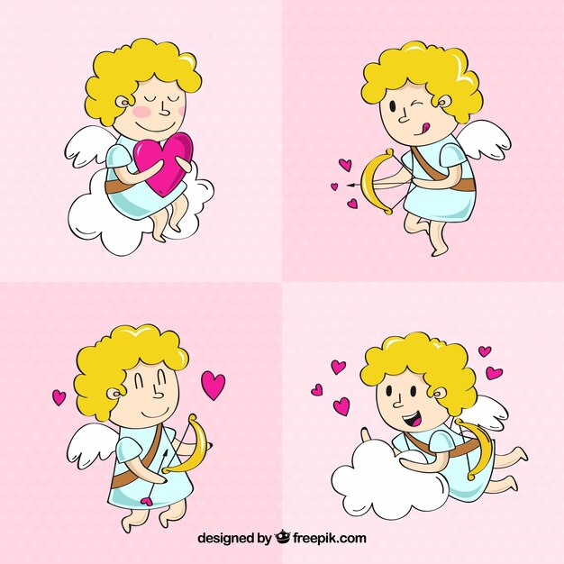 Flat cupid character collection