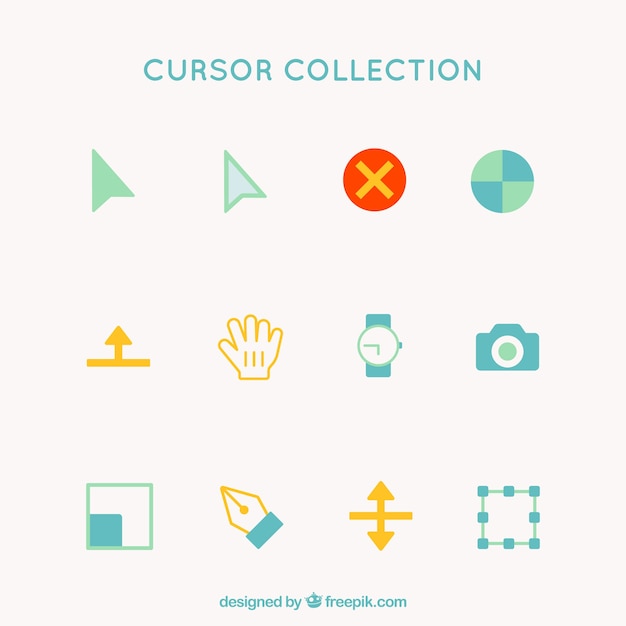 Flat cursor set