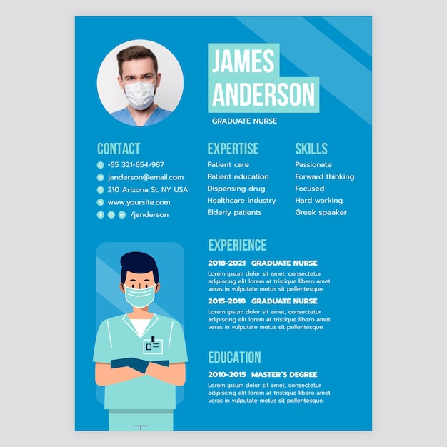 Flat cv template