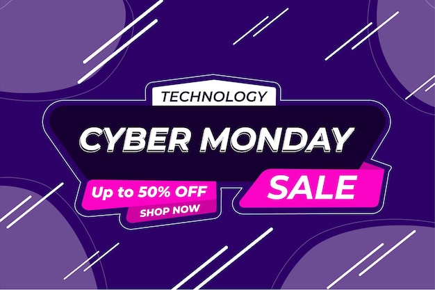 Flat cyber monday sale background