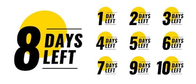 Free vector flat days left countdown timer banner