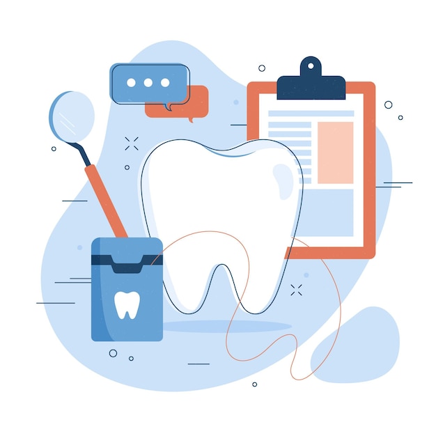 Free Vector flat dental care concept illustration