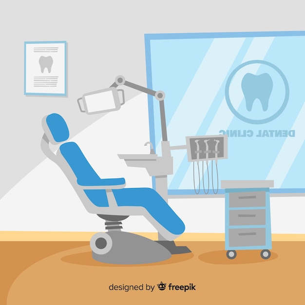 Flat dental clinic background