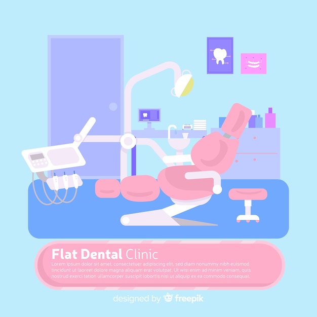 Flat dental clinic background