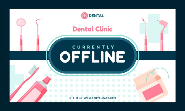 Flat dental clinic twitch background