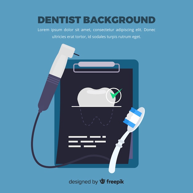 Free Vector flat dentist background