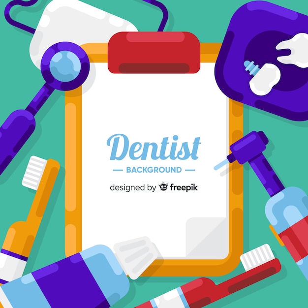 Flat dentist background