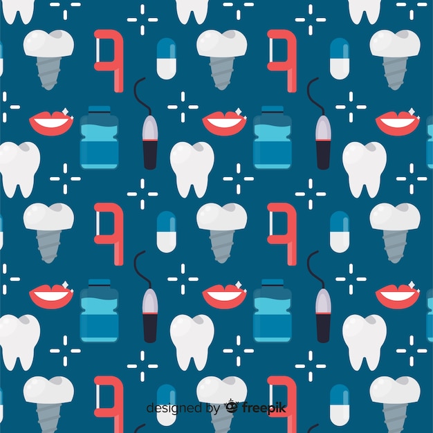 Free Vector flat dentist pattern