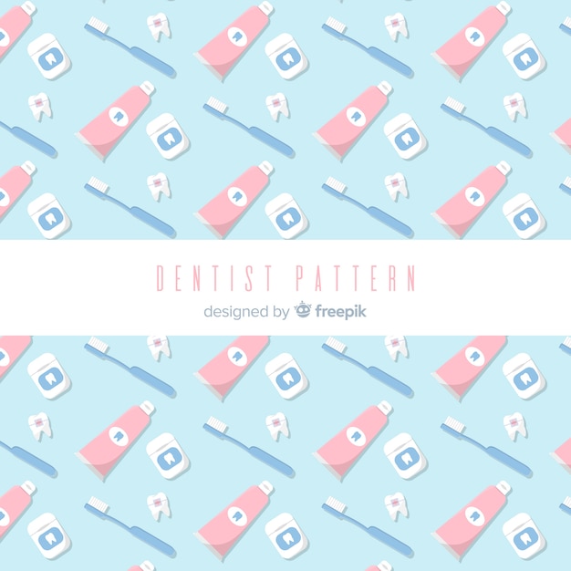 Free Vector flat dentist pattern