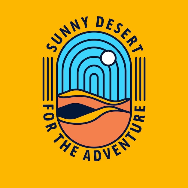 Flat desert logo template