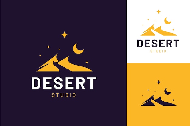 Flat desert logo