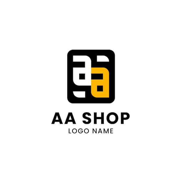 Free Vector flat design aa monogram logo template