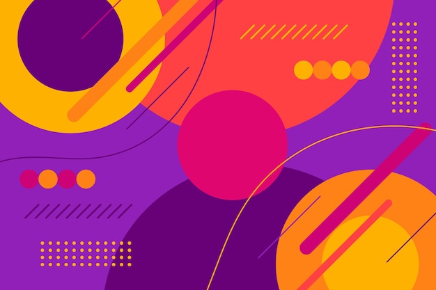 Flat design abstract colorful background