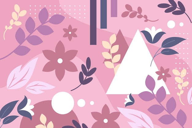 Free Vector flat design abstract floral background style