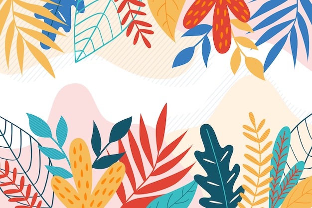 Free Vector flat design abstract floral background theme