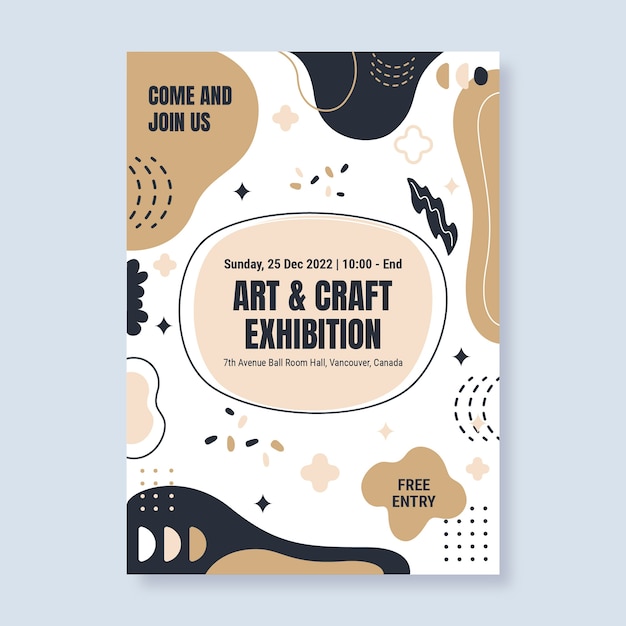 Flat design abstract flyer design