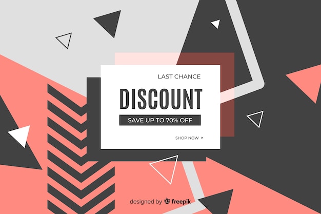 Flat design abstract sale background