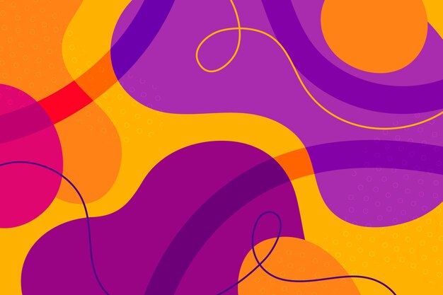 Flat design abstract shapes background