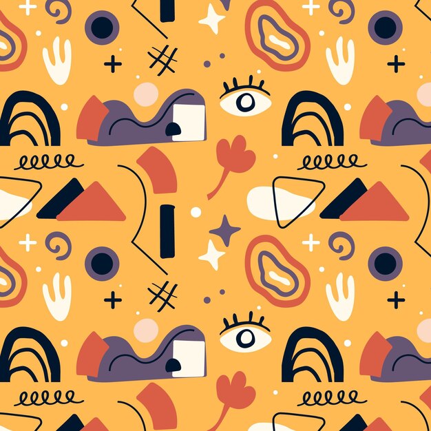 Flat design abstract shapes pattern