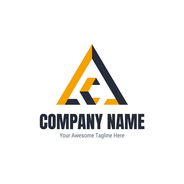 Free vector flat design ac logo template