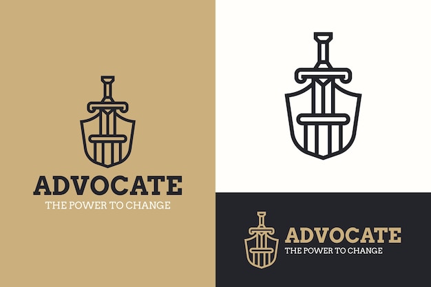 Flat design advocate logo template