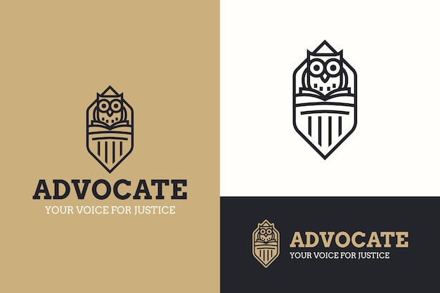 Flat design advocate logo template