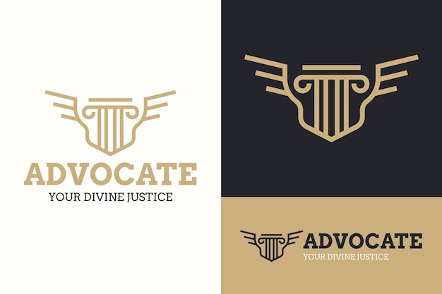 Flat design advocate logo template