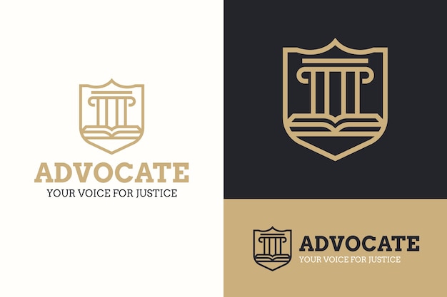 Flat design advocate logo template