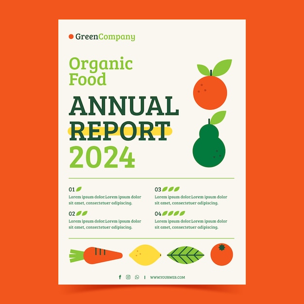 Flat design agriculture company annual report