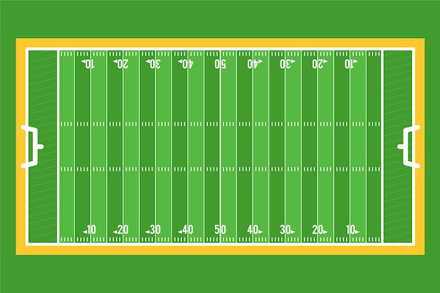 Flat design american footbal field