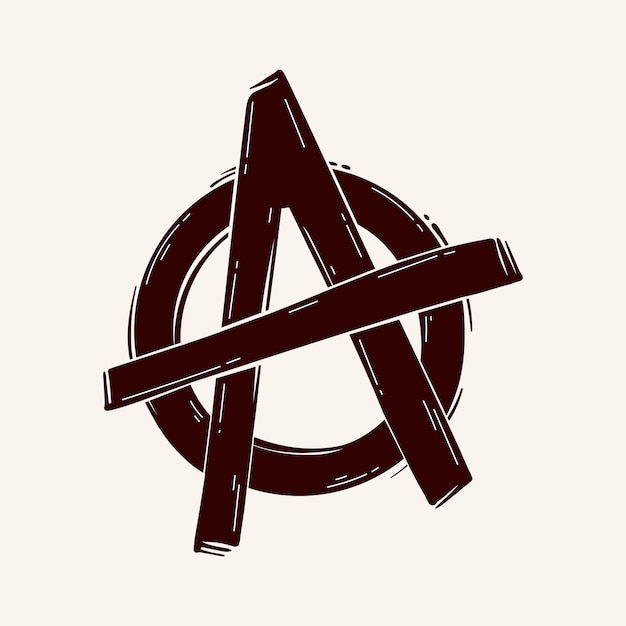 Free Vector flat design anarchy movement symbol